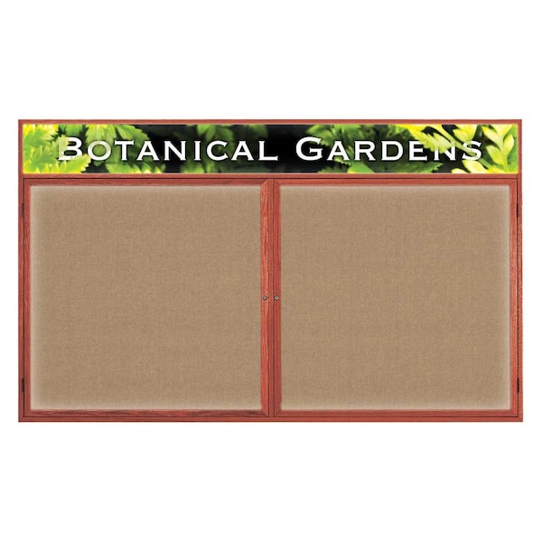 United Visual Products Open Faced Traditional Rounded Corkboard UV641ARC-BLACK-FORBO - main